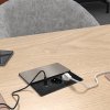 Solight vestavný blok zásuvek s posuvným krytem, 2 zásuvky, USB A+C 65W PD, 2m, stříbrný (Bezdrátové nabíjení Ne)