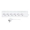 Solight prodlužovací přívod 6 zásuvek, 2m, 3 x 1mm2, bílý, 6+1 vypínač (Bezdrátové nabíjení Ne)