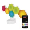 GoSmart LED stolní lampa Hexagon bílá, 6 dílů, RGBIC stmívatelná, WiFi