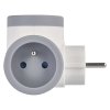 Rozbočovací zásuvka 2×, 1×USB-A+1×USB-C, bílo-šedá
