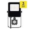 LED reflektor VISIO s pohybovým čidlem, 10 W, černý, neutrální bílá