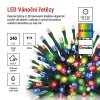 LED vánoční řetěz, 24 m, venkovní i vnitřní, multicolor, programy, časovač