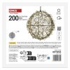 LED vánoční koule – 200 LED, venkovní i vnitřní, teplá bílá