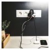 Rozbočovací zásuvka 2×, vyp., 1×USB-A+1×USB-C, černá