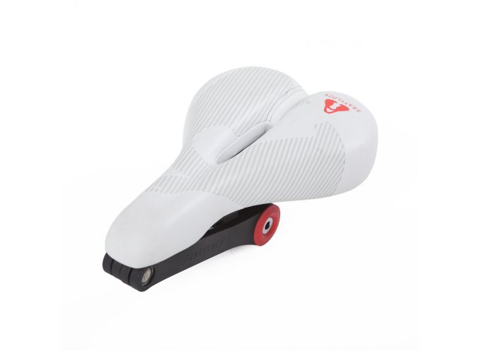 Seatylock Trekking Stripes bílé, sedlo a zámek