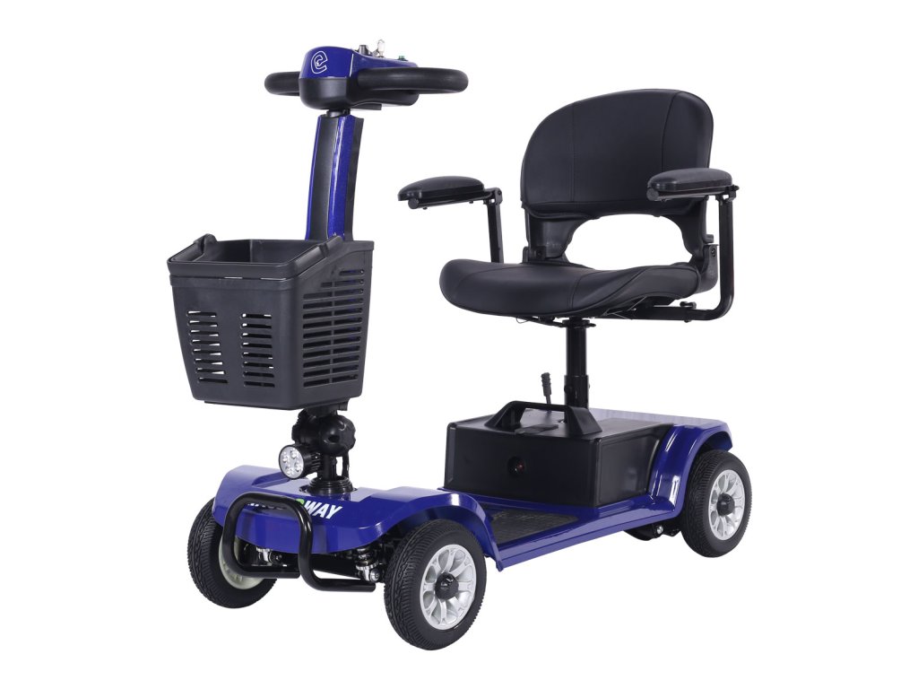 Elektrický čtyřkolový vozík RACCEWAY® SPLIT, modrý (Výkon (W) 250)