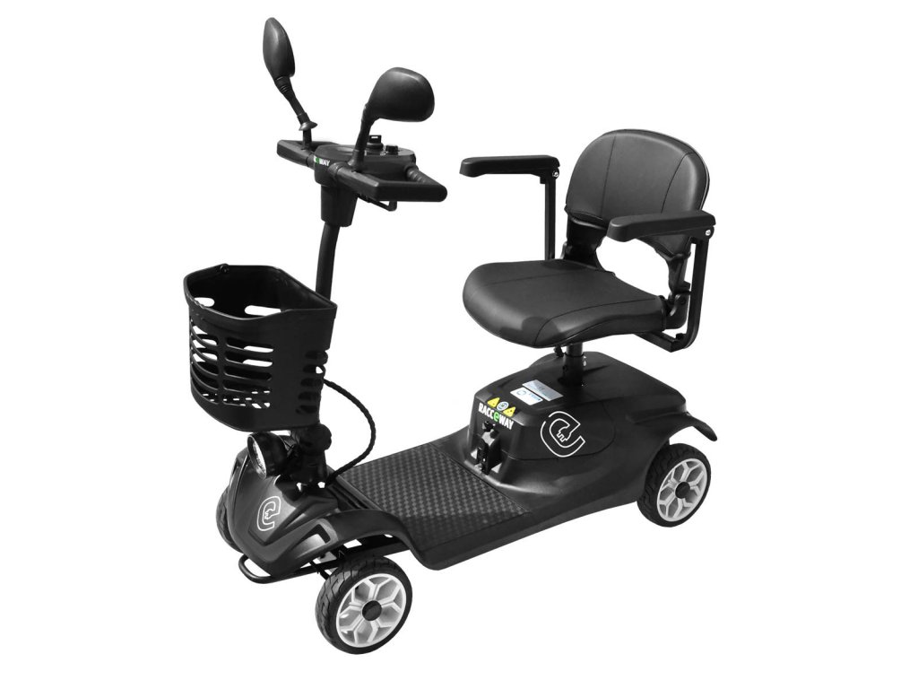 Elektrický čtyřkolový vozík RACCEWAY® SOLID, černý (Výkon (W) 350)