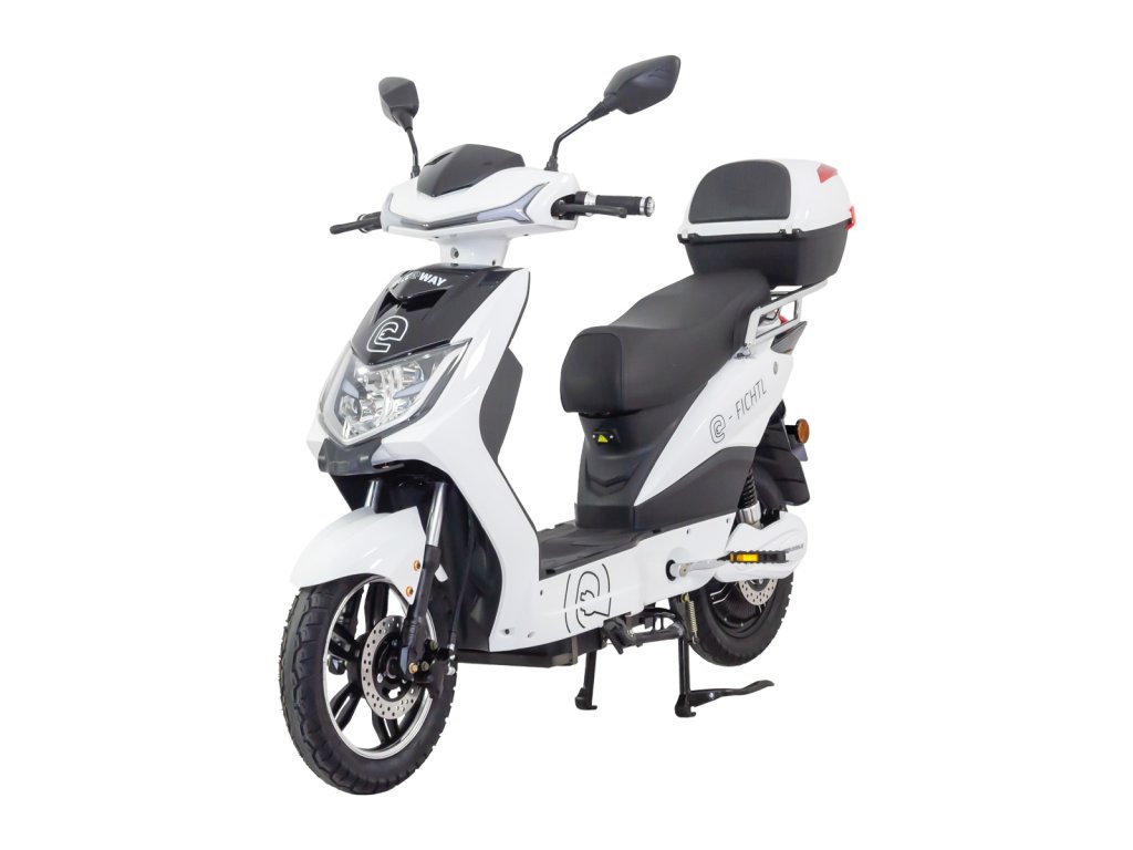 Elektroskútr RACCEWAY® E-FICHTL®, bílý-lesklý, bez baterie (Výkon (W) 250)