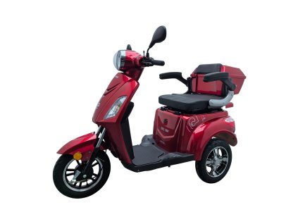 Elektrický tříkolový vozík RACCEWAY® VIA-MS09, vínový lesklý (Výkon (W) 1000)