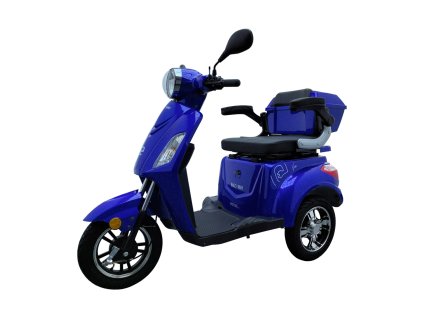 Elektrický tříkolový vozík RACCEWAY® VIA-MS09, modrý lesklý (Výkon (W) 1000)