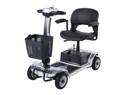 Elektrický čtyřkolový vozík RACCEWAY® SPLIT, stříbrný (Výkon (W) 250)