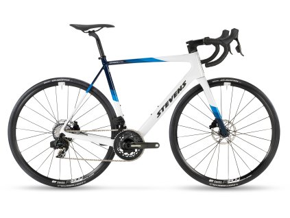 STEVENS Izoard Pro Disc Carrara White Blue (Varianta 54cm)