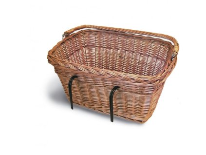 koš BASIL Davos přední proutěný s háky