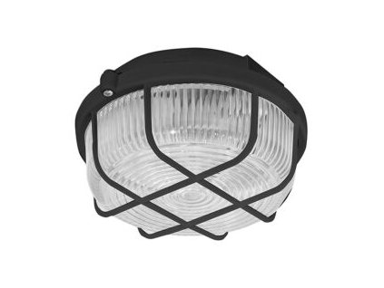 PANLUX Svítidlo KRUH 100W E27 plast IP44 černá SKP-100/C