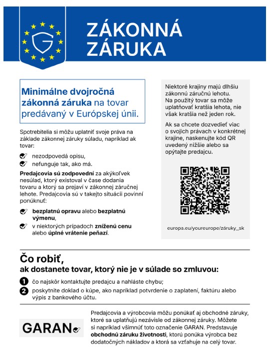 ZÁKONNA ZÁRUKA GARAN