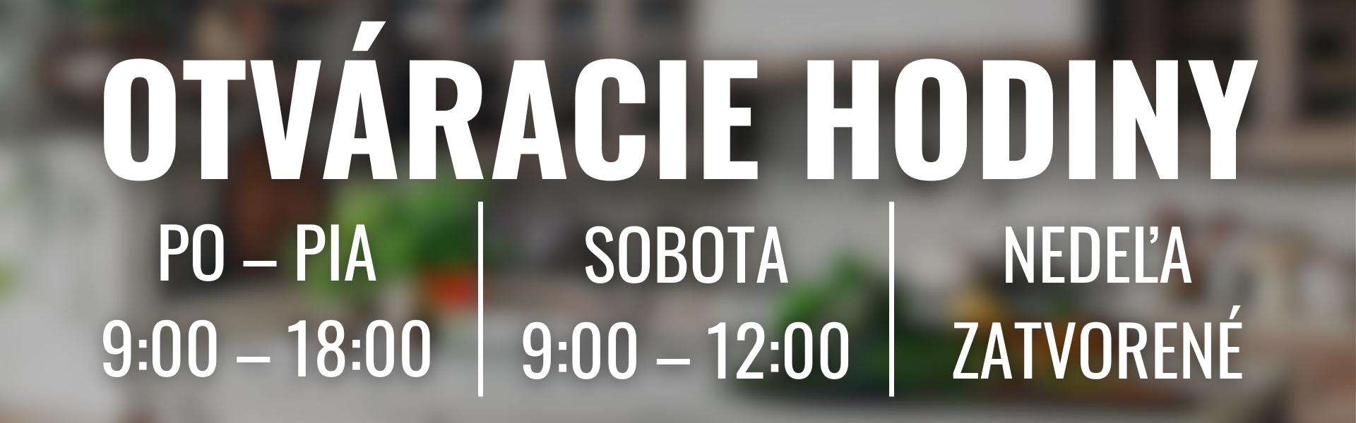 otváracie hodiny obchodu