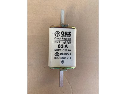 PN1 63A gL/gG POJISTKA NOŽOVÁ 500V 135mm