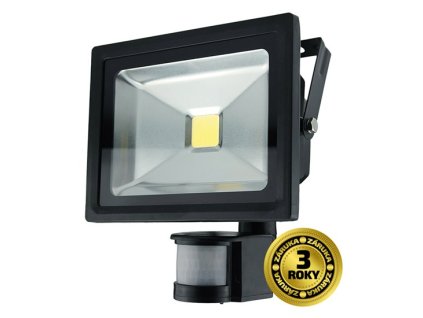Solight REFLEKTOR LED 20W PIR černý, 1600lm, 6000K