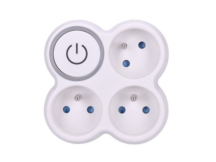 Rozbočka do zásuvky 3× 10A s vypínačem, bílá značky Solight