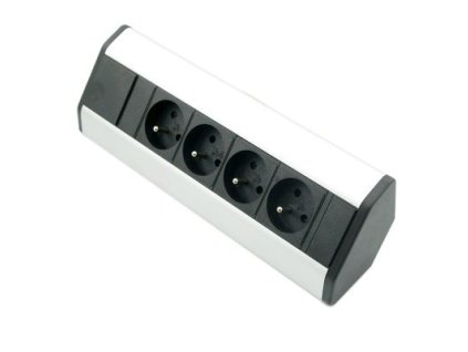 Rohová zásuvková lišta FK Technics se čtyřmi zásuvkami 230 V