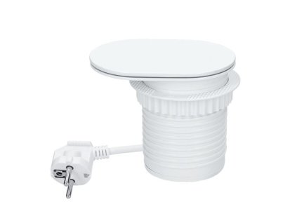 Bílá vestavná zásuvka s posuvným víčkem Solight s USB-A a USB-C s Power Delivery 20 W