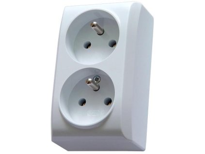 OSPEL BIS GN-2BC/00 dvojzásuvka bílá na omítku IP20 (bez obalu)