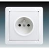 ABB 5518G-C02349B1 Zásuvka jednonásobná s ochranným kolíkem bílá Swing