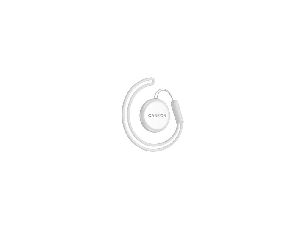 Canyon OnTag 1, antilost tracker, pracuje s appkou Apple Find My Network, certifikovaný Apple-om, biely
