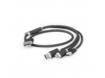 Cablexpert CC-USB2-AM31-1M 3in1 USB na USB-C/Micro USB/Lightning 1m Black Kábel