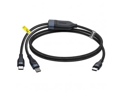 Baseus CA1T2-C01 USB-C na USB-C 2x 100W 1.5m čierny Kabel