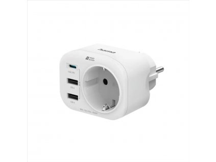 Hama 223342 USB-C+2xUSB-A,1xel.zásuvka 20W Nabíjačka USB do siete