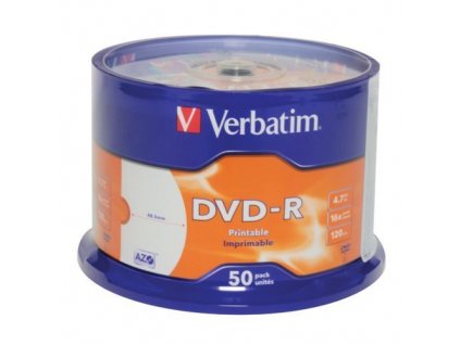 Verbatim #43533 DVD-R Printable 4,7GB 16x 120 min 50pack