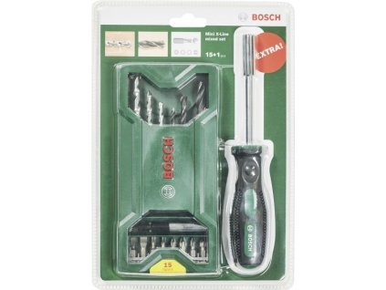 Bosch 2.607.017.654 15+1 Mini X-Line súprava vrtákov a skrutkovacích hrotov