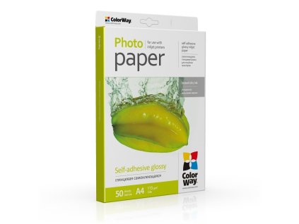 ColorWay PGS1158050A4 matte A4/50ks 115g/m matte samolepiaci Fotopapier