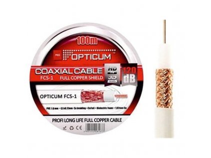 Opticum FCS-1 celomedenný nehorľavý Kabel koaxialny
