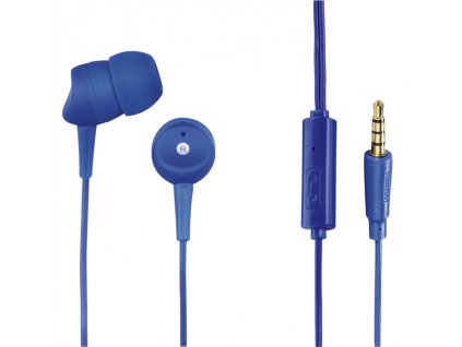 Hama 184043 slúchadlá s mikrofónom Basic4Phone, štuple, modré