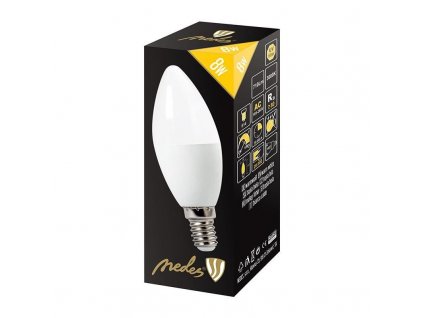 Nedes ZLS714 LED 8W E14/C37/SMD/3000K teplá biela