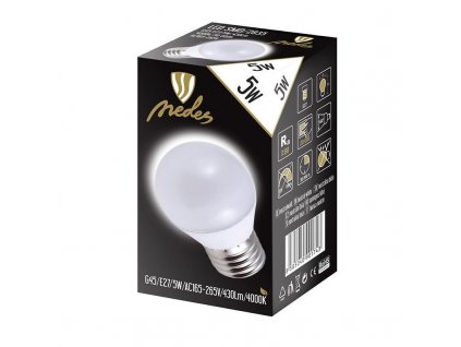 Nedes ZLS827 LED 5W E27/G45/SMD/4000K neutrálna biela