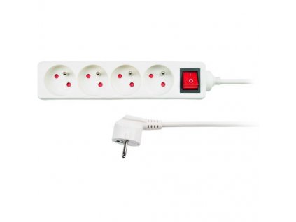Solight PP34 7m 4Z vypínač biela predlžovačka