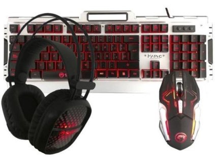 Marvo CM303 Gaming USB strieborná Klávesnica CZ/SK + mys + slúchadlá