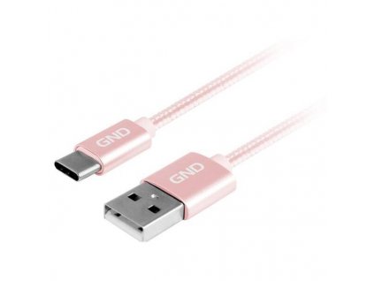 Gogen Kabel USB-USB-C 1m opletený ružový