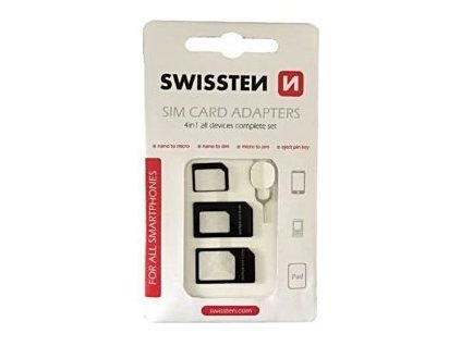 Swissten 850 023 00 adapter pre Sim kartu nano,micro,iP