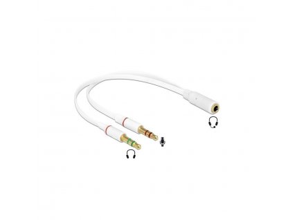Delock 65585 redukcia 3.5 Jack-2 x 3.5 Jack Headset
