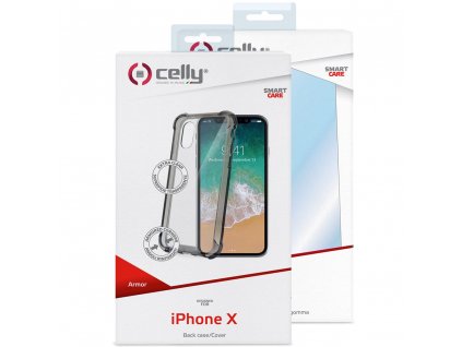 Celly Armor Iphone X Puzdro pre Apple iPhone X  čierne okraje