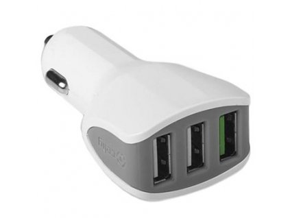 Celly Turbo 3xUSB 4,4A white nabíjačka do auta