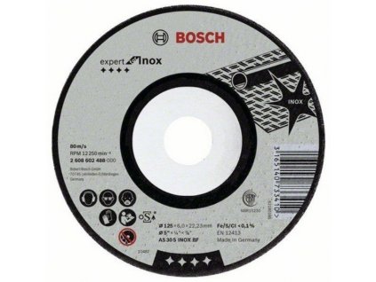 Bosch 2.608.600.315 Obrusovací kotúč s prelisom Expert for Metal A 30 T BF, 180 mm, 6,0 mm