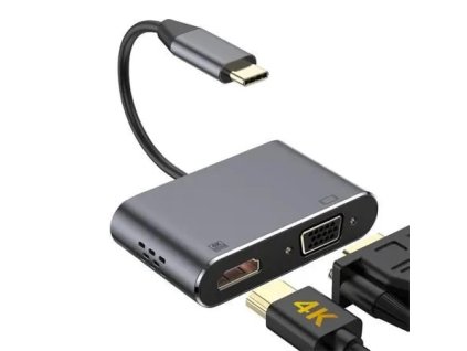 Platinum USB-C na HDMI 4K/VGA Redukcia