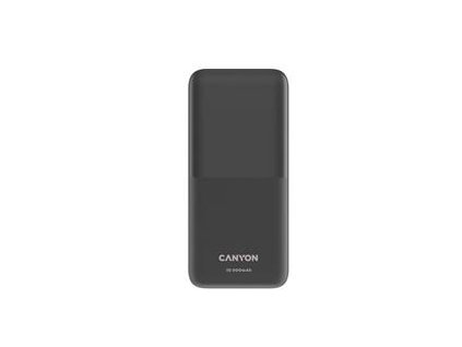 Canyon PB-1010, Powerbank, Li-Pol, 10.000 mAh, Vstup: 1x USB-C, 1x microUSB, Výstup: 1x USB-C, 1x USB-A, integr. 2x kábe