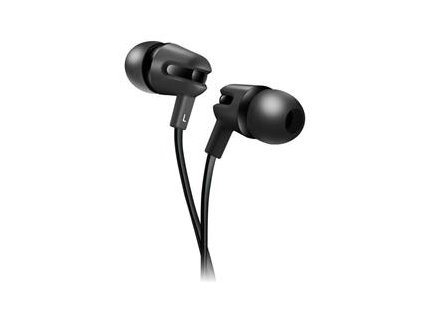 Canyon SEP-4, štýlové slúchadlá do uší, pre smartfóny, integrovaný mikrofón a ovládanie, plochý kábel, čierne