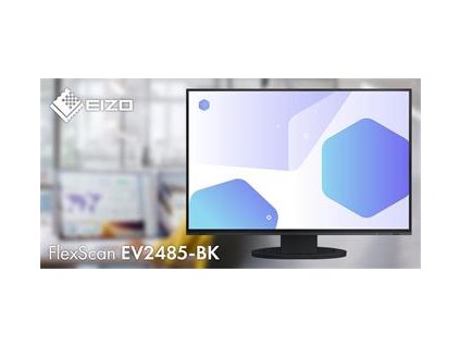 EIZO 24" EV2485-BK, 1920 x 1200, IPS,16:10, 5ms, 350 cd/m2, 1000:1, DP/HDMI/USB-C, černý